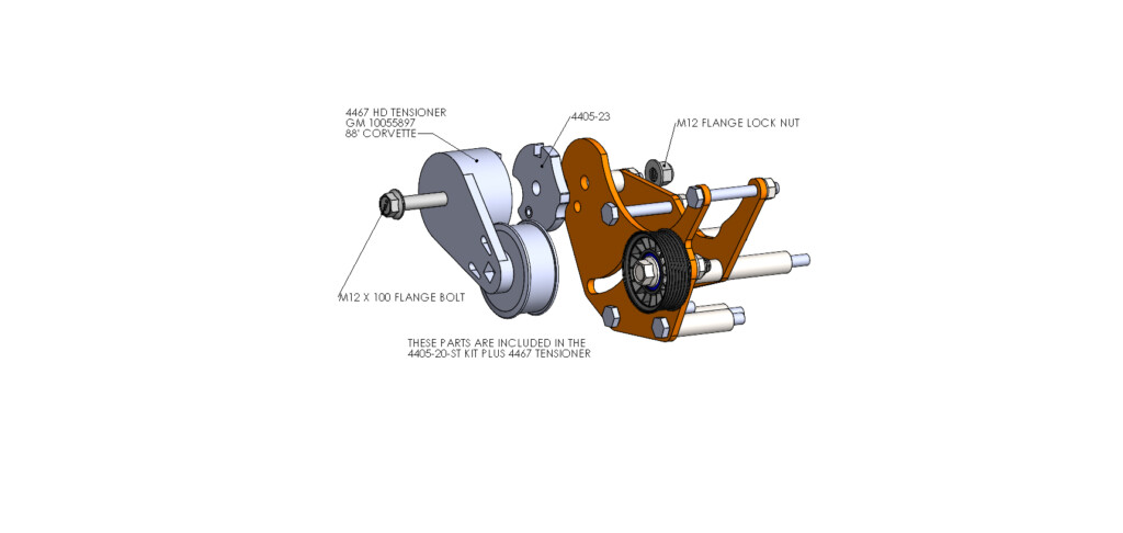 4405-20-LS3 PASS SIDE ALTERNATOR/TENSIONER BRACKET-LS TRUCK SPACING ...